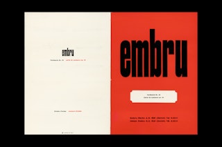 <p>Embru Logo, Pierre Gauchat, 1930. Image courtesy: Embru-Werke AG</p>