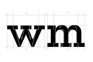 <p>Affix breaks away from traditional typewriter/monospaced proportions. Letters that are normally compressed in a mono (M, m, W, w) were given breathing room, evolving a rigid monospace into a dynamic proportional family.</p>
