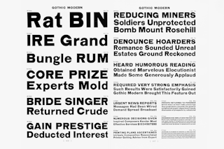 <p>Gothics spread, Barnhart Brothers & Spindler, Chicago, USA, 1901.</p>