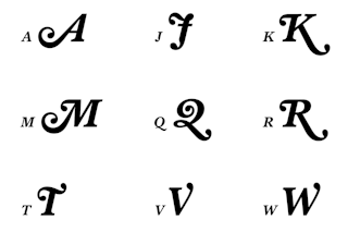 <p>Swash variations of A, J, K, M, Q, R, T, V, and W were drawn for general and initial use inspired by <em>Baskerville Flair</em>.</p>