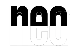 <p>Bandit features a noticeable reversed contrast with thinner vertical strokes and thicker horizontal strokes (B), contrasting the conventional thick-to-thin transition (A).</p>