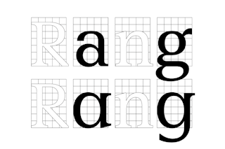 <p>The interchanging letter shapes serve as a reference to the postmodern idea of recombination. Rhetoriks alternates follow a logical system yet disruptively break the respective genre boundaries of sans and serif.</p>