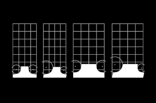 <p>The serifs of both the upright and italic are constructed geometrically. Instead of skewing the circles, they change in size to give the impression of narrowness and width.</p>