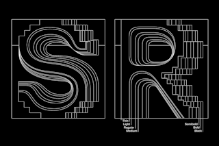 <p>Throughout the entire family each weight adheres to a consistent grid resolution. Weight is increased solely by widening the proportions of the letters, while the inner curves remain optically balanced.</p>