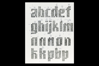 <p>Oakland, sketch by Rudy Vanderlans and Zuzana Licko, 1985. (image courtesy of Letterform Archive)</p>