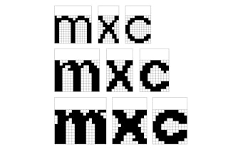 <p>Initial sketches of Visual's construction on an 18×18px grid during a workshop in 2010.</p>